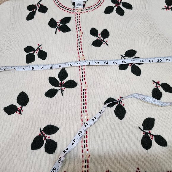 Women's Talbots Holly Cardigan Sweater Lambs‎ Wool Size XL - Picture 3 of 5